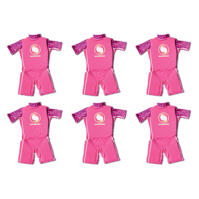 Swimline Lycra Girl's Floating Swim Trainer Wet Suit Life Vest, Large (6 Pack)