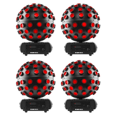 Chauvet DJ Rotosphere Q3 Rotating Mirror Ball LED Light Simulator (4 Pack) - VMInnovations