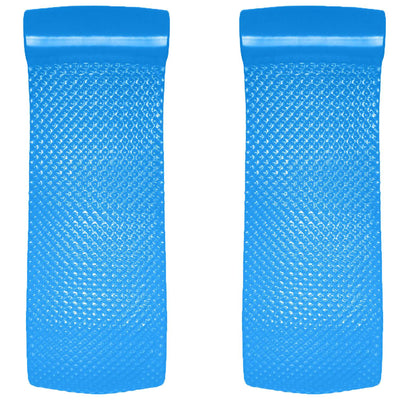 Texas Recreation Super Soft 70" Foam Mat Raft Lounger Pool Float, Blue (2 Pack)