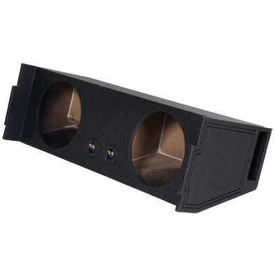 Q Power 2 Hole 10 Inch Vented Subwoofer Enclosure Sub Box for SUV (2 Pack)