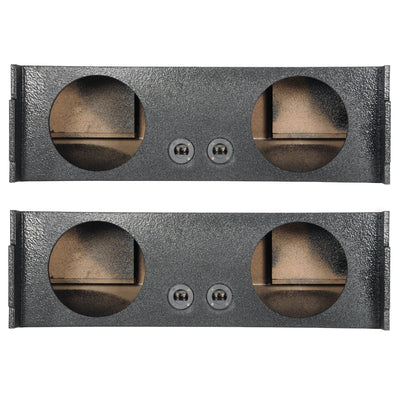 Q Power 2 Hole 10 Inch Vented Subwoofer Enclosure Sub Box for SUV (2 Pack)