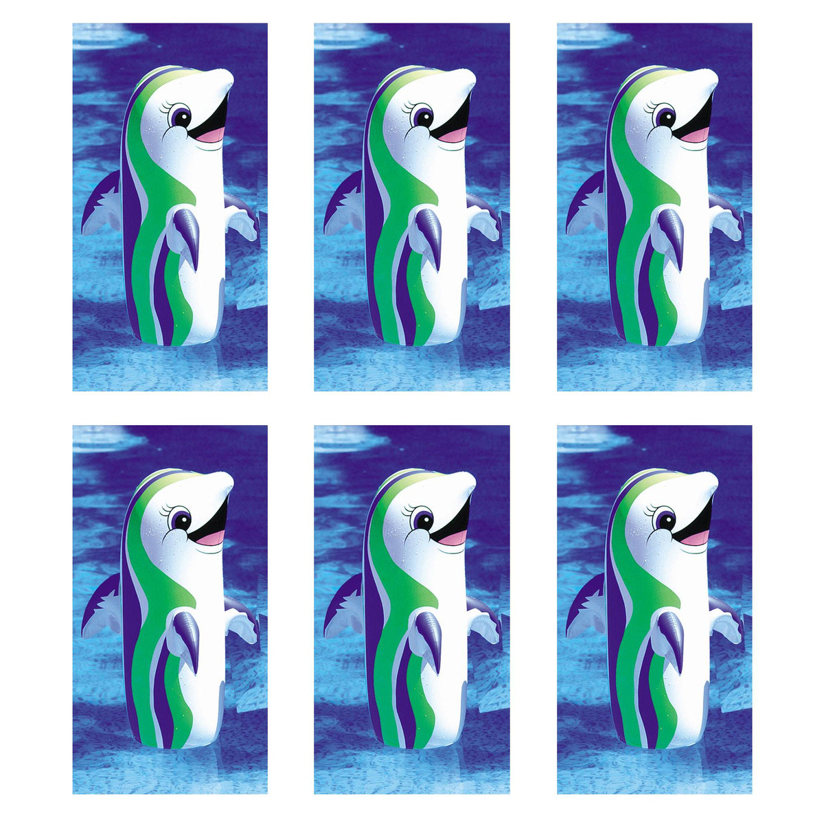 Swimline Dancing Dolphin Swimming Pool Inflatable Bop Bag Floating Toy (6 Pack)