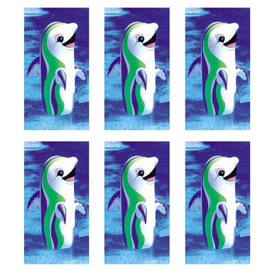 Swimline Dancing Dolphin Swimming Pool Inflatable Bop Bag Floating Toy (6 Pack)