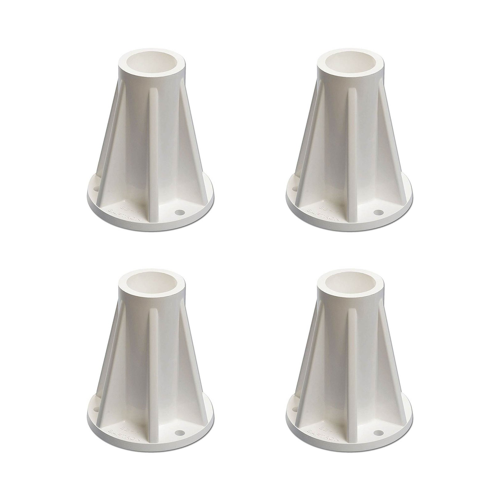 Saftron Polymer 6 Inch Pool Handrails and Ladders Surface Mounting Base (4 Pack) - VMInnovations