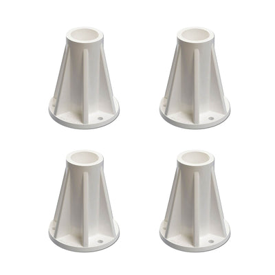 Saftron Polymer 6 Inch Pool Handrails and Ladders Surface Mounting Base (4 Pack) - VMInnovations