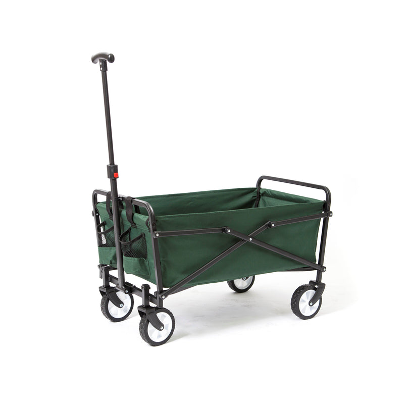 Seina Heavy Duty Compact 150 Pound Capacity Outdoor Utility Cart, Green (3 Pack)