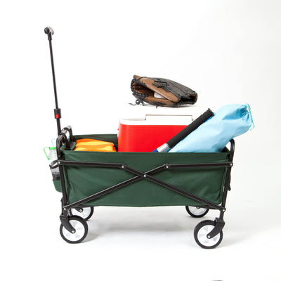 Seina Heavy Duty Compact 150 Pound Capacity Outdoor Utility Cart, Green (3 Pack) - VMInnovations