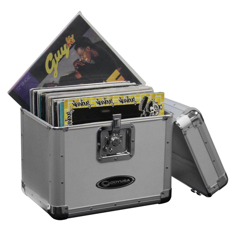 Odyssey KROM Transport Case for 70, 12 Inch Vinyl Records, Silver (3 Pack)