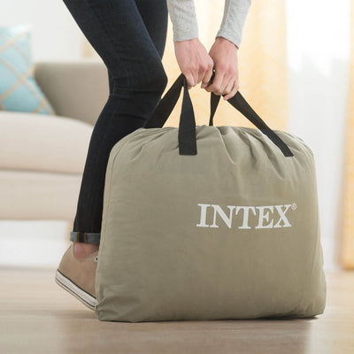 Intex Dura-Beam Pillow Rest Air Mattress Bed w/ Built-In Pump, Twin (2 Pack)