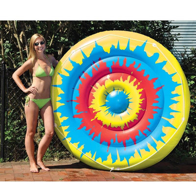 Swimline Swimming Pool Tie Dye Giant Inflatable Island Pool Toy Float (2 Pack)