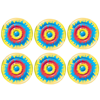 Swimline Swimming Pool Tie Dye Giant Inflatable Island Pool Toy Float (6 Pack)