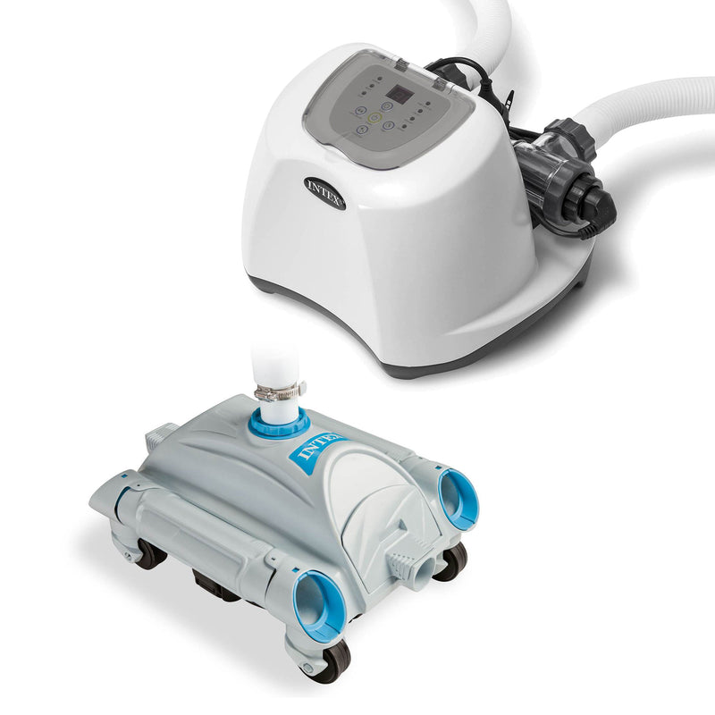 Intex Krystal Clear Saltwater Pool Chlorinator and Intex Automatic Pool Vacuum