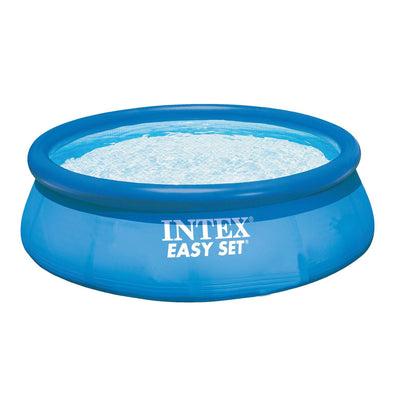Intex Easy Set Inflatable Pool, Filter & Pump and Easy Set Pool Cover (Open Box) - VMInnovations