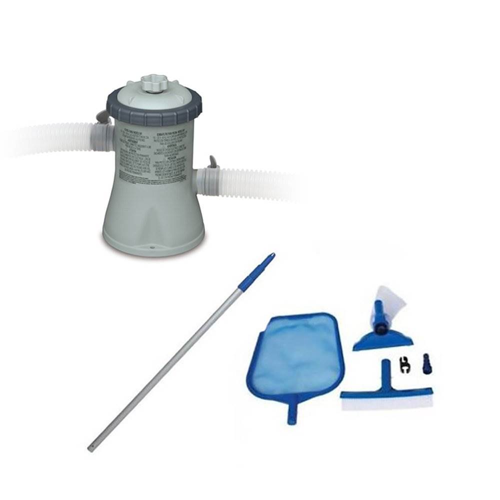 Intex 330 GPH Easy Set Swimming Pool Filter Pump & Maintenance Kit (Open Box) - VMInnovations