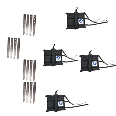 Z Shade Canopy Leg Weight Bags & Z Shade Canopy Tent Shelter Stake Kit (4 Pack)