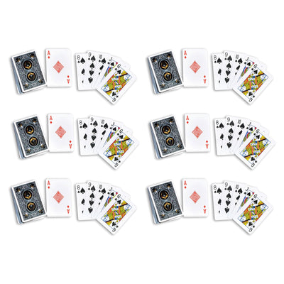 Swimline Swimming Pool Hot Tub Waterproof Plastic Deck of Playing Cards (6 Pack)