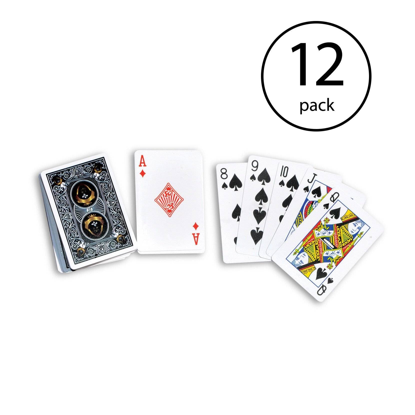 Swimline Swimming Pool Hot Tub Waterproof Plastic Playing Cards Deck (12 Pack)