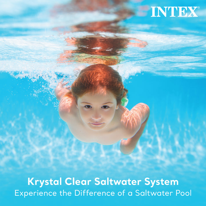 Intex 120V Krystal Clear Saltwater Pool System + Wall Mount Surface Skimmer