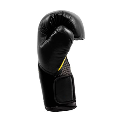 Everlast Black Elite Boxing Gloves 12 Ounce & White 120-Inch Hand Wraps