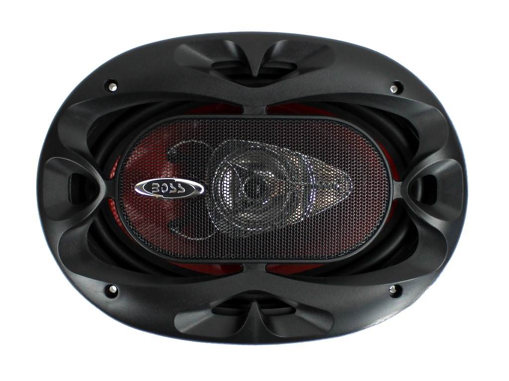 QPower 6 x 9" Speaker Box Enclosures (4 Pack) & Boss Coaxial Speakers (4 Pack)