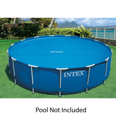 Intex 15 Foot Round Debris Cover and Vinyl Solar Cover for Above Ground Pools