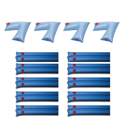 Swimline Pool Cover Corner Weights (4 Pack) & Winter Cover Water Tubes (10 Pack)