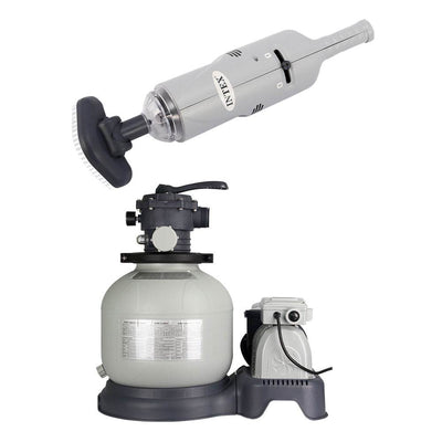 Intex Rechargeable Handheld Pool Vacuum & Above Ground Pool Sand Filter Pump