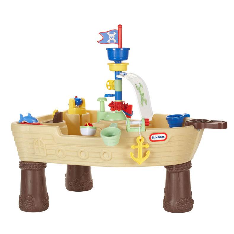 Little Tikes Anchors Away Pirate Ship Outdoor Play Water Table (2 Pack)