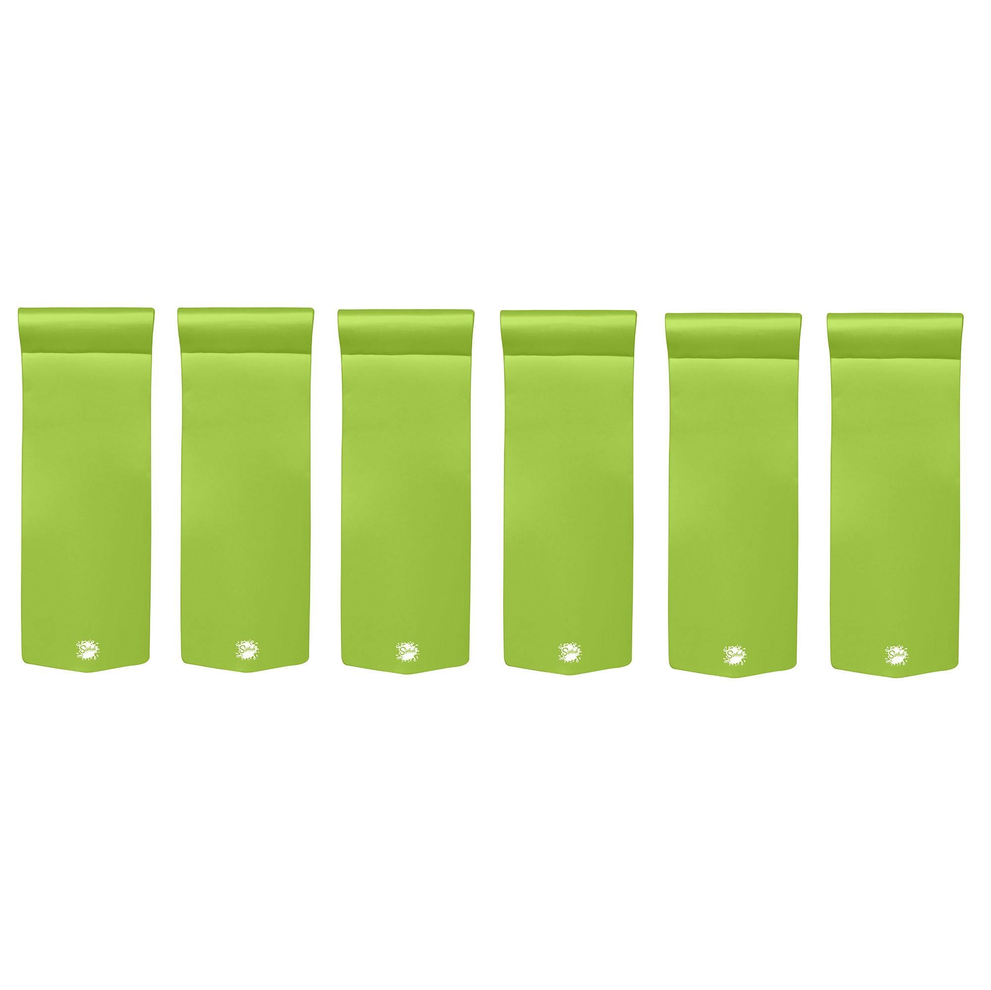 TRC Recreation Splash 70 Inch Foam Raft Lounger Pool Float, Green (6 Pack)