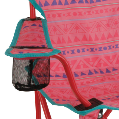 Coleman Kids Camping Quad Chair, Tribal Pink/Purple & Teal/Orange (2 Pack)
