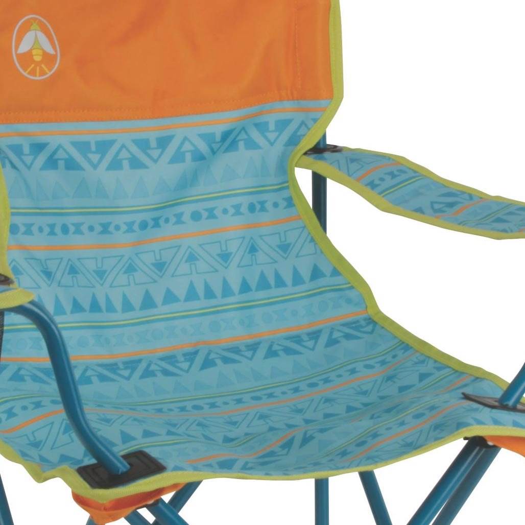 Coleman Kids Camping Quad Chair, Tribal Pink/Purple & Teal/Orange (2 Pack)