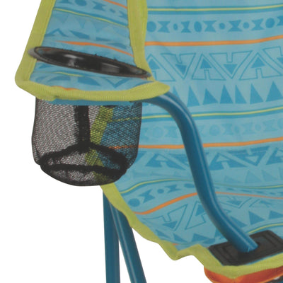Coleman Kids Camping Quad Chair, Tribal Pink/Purple & Teal/Orange (2 Pack)