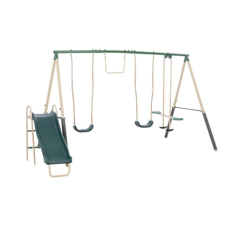 XDP Recreation Childrens Outdoor Metal Play Swing Set Swing Set & Anchor Kit