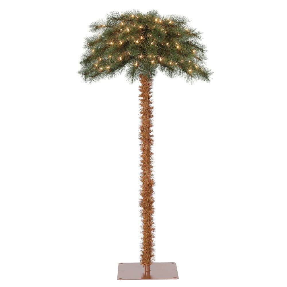 Island Breeze 5' and 3' Artificial Christmas Palm Trees w/ Lights