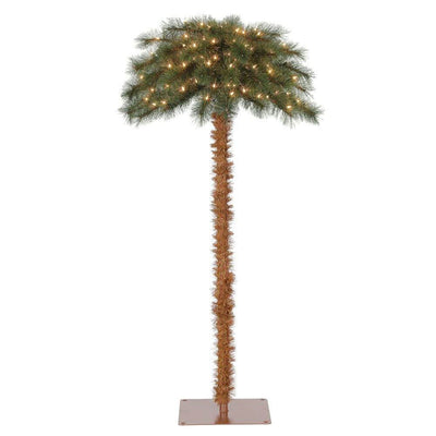 Island Breeze 5' and 3' Artificial Christmas Palm Trees w/ Lights