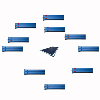 Swimline Swimming Pool 1x10' Cover Tube (10 Pack) & 20 x 40' Swimming Pool Cover