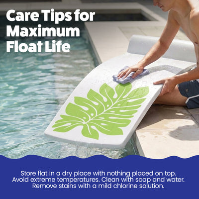 Texas Recreation Sunsation 70 In. Foam Raft Lounger Pool Float, White (2 Pack)