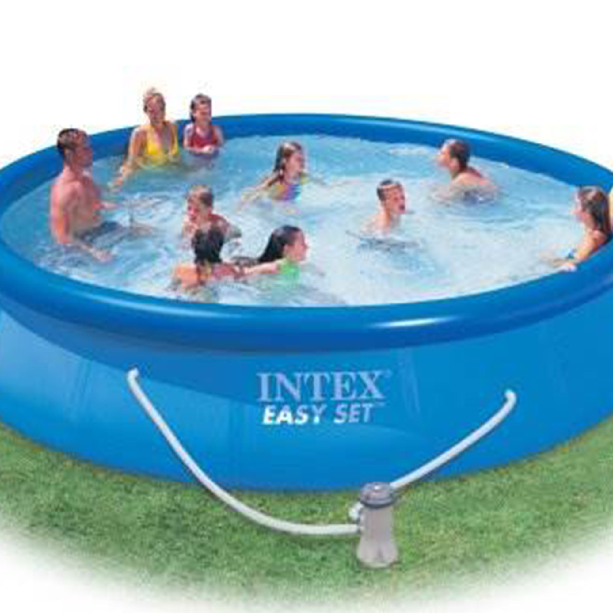 Intex 15ft x 33in Above Ground Swimming Pool, Filter Pump and Vinyl Solar Cover - VMInnovations