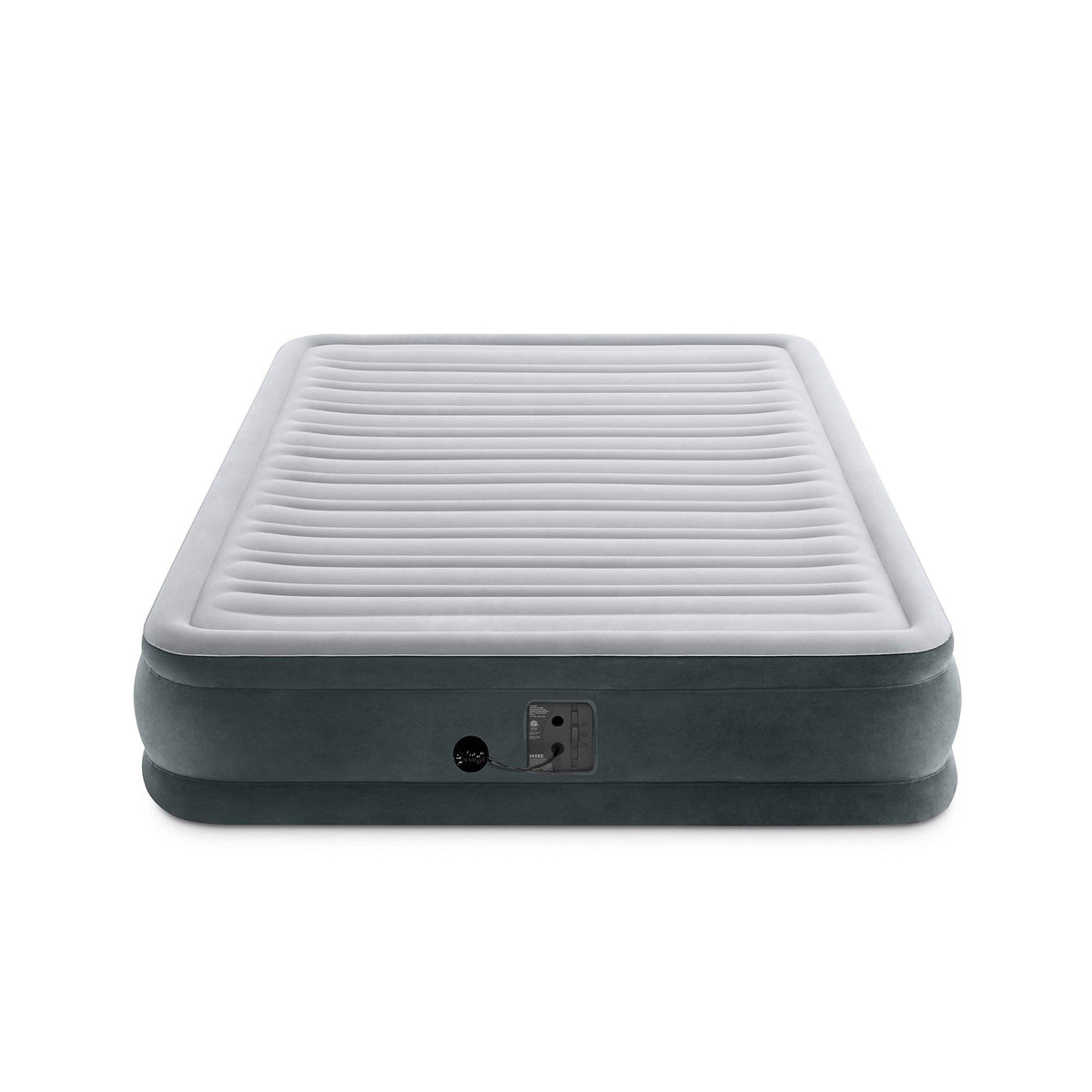 Intex Dura Beam Mid Rise Airbed Mattress with Built In Pump, Queen & Cover