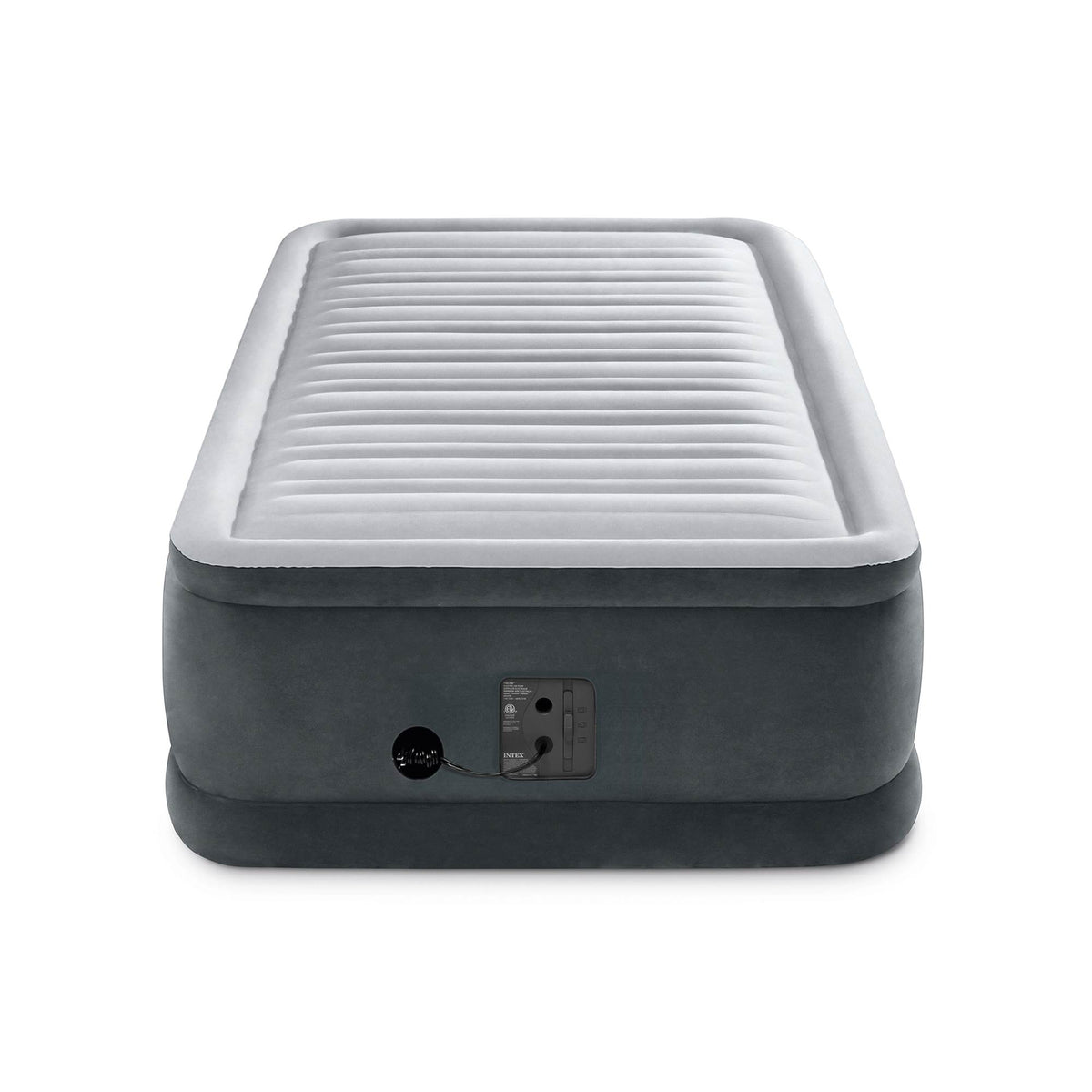 Intex Dura Beam Plus Elevated Airbed Mattress with Built in Pump, Twin & Cover