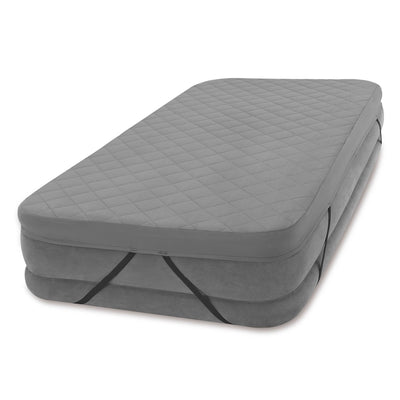 Intex Dura Beam Plus Elevated Airbed Mattress with Built in Pump, Twin & Cover