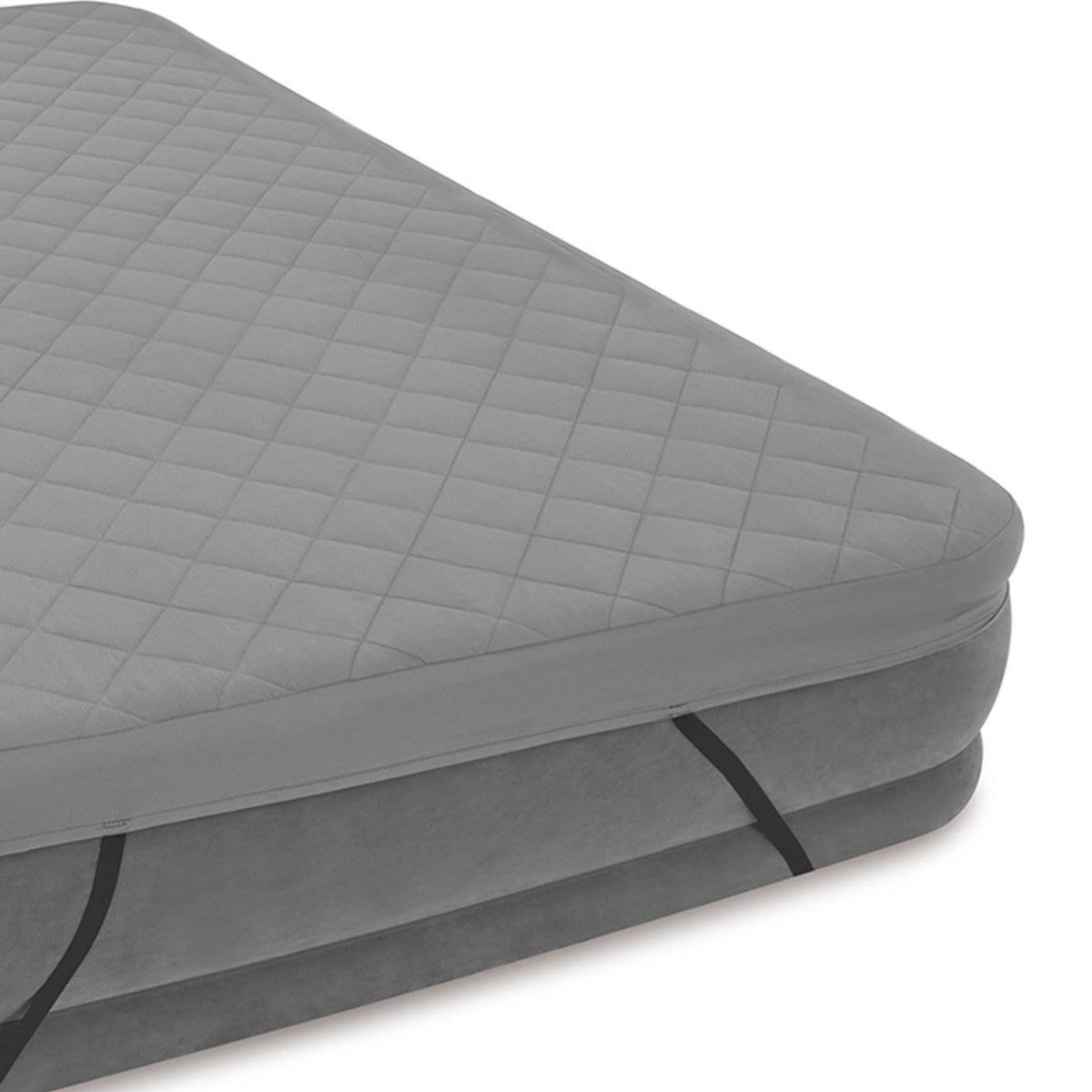Intex Comfort Plush High Rise Airbed Mattress, Queen & Fitted Quilted Cover