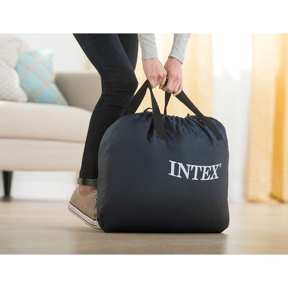 Intex Prime Comfort Elevated Airbed Mattress w/ Built-In Pump, Twin & Cover