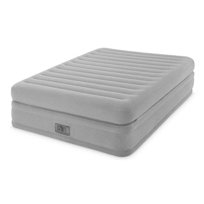 Intex Prime Comfort Elevated Airbed Mattress w/ Built-In Pump, Queen & Cover