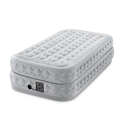 Intex Supreme Air Flow Raised Airbed Mattress with Pump, Twin & Fitted Cover