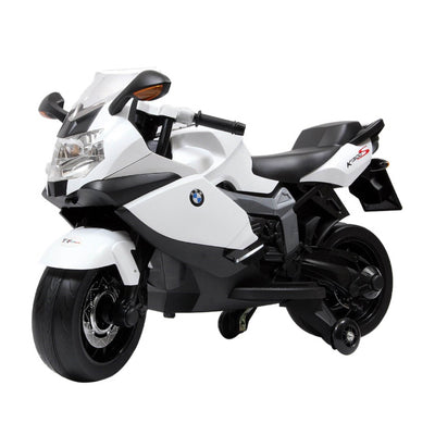 Best Ride On Cars 12V Kids Electric Ride On Toy BMW Motorcycle, White (Open Box)