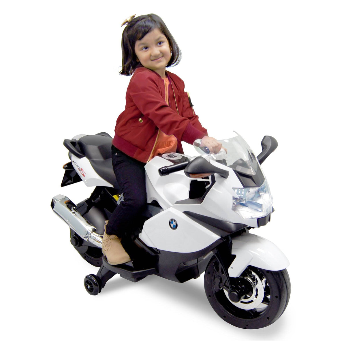 Best Ride On Cars 12V Kids Electric Ride On Toy BMW Motorcycle, White (Open Box)