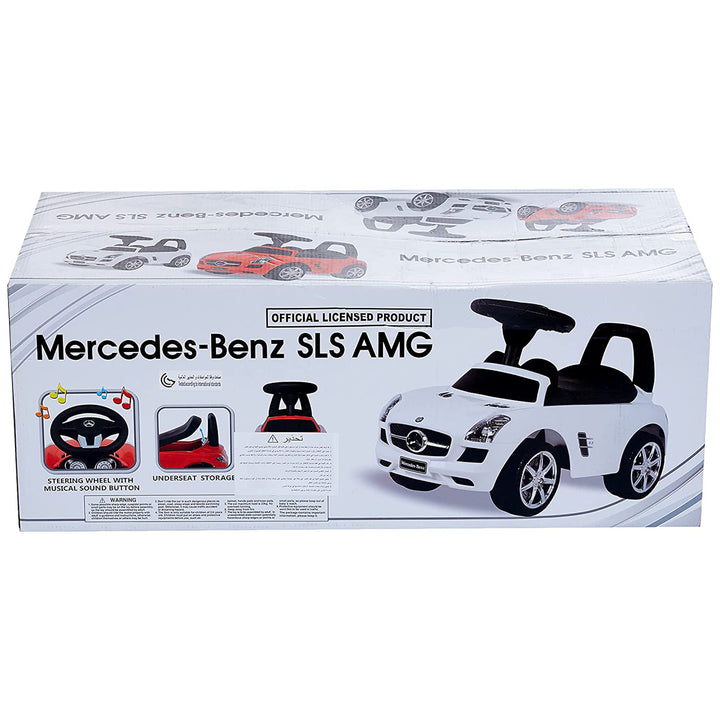 Best Ride On Cars Riding Toy Push Car Mercedes, White (Open Box)