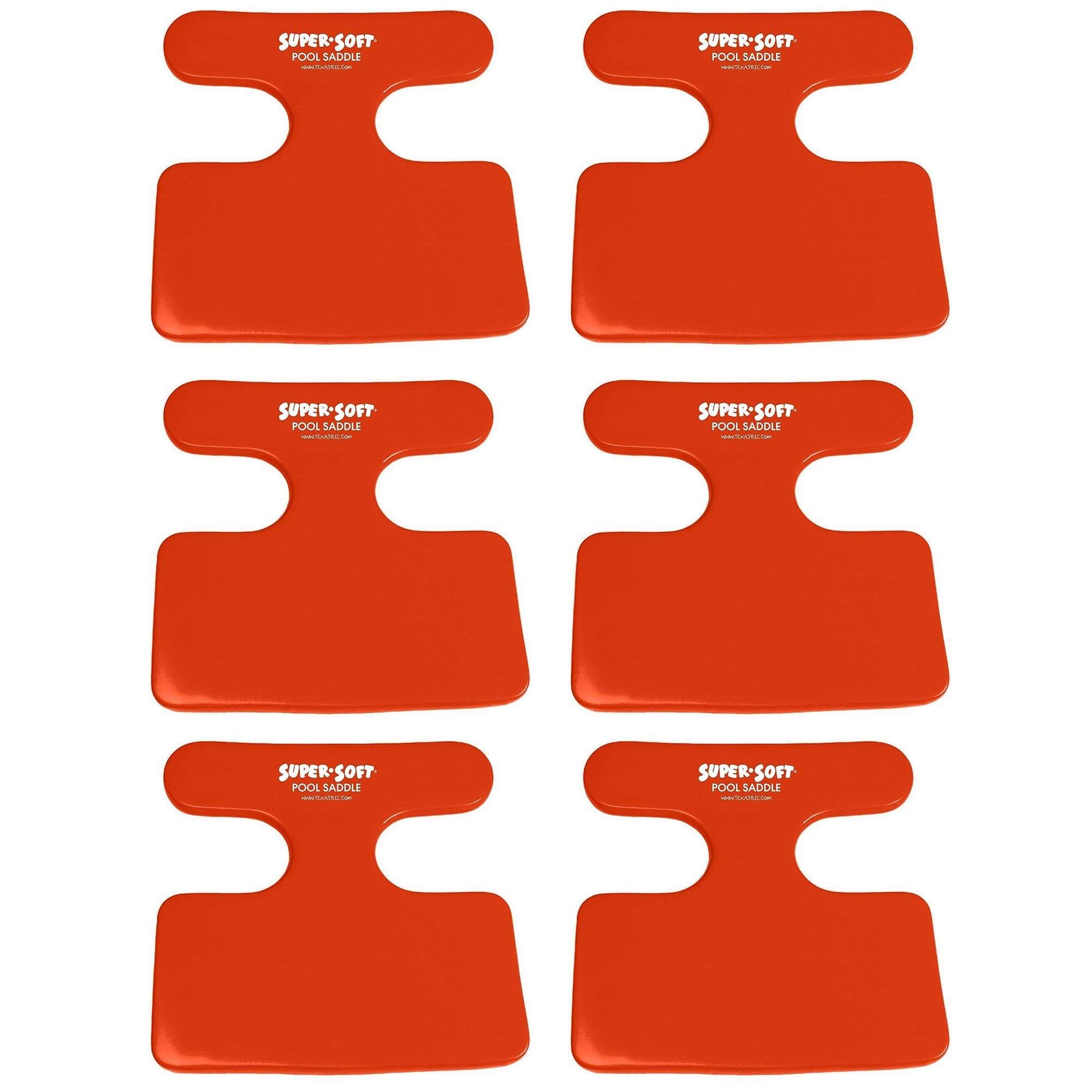 TRC Recreation Super Soft Swimming Pool Flotation Saddle Chair, Coral (6 Pack)