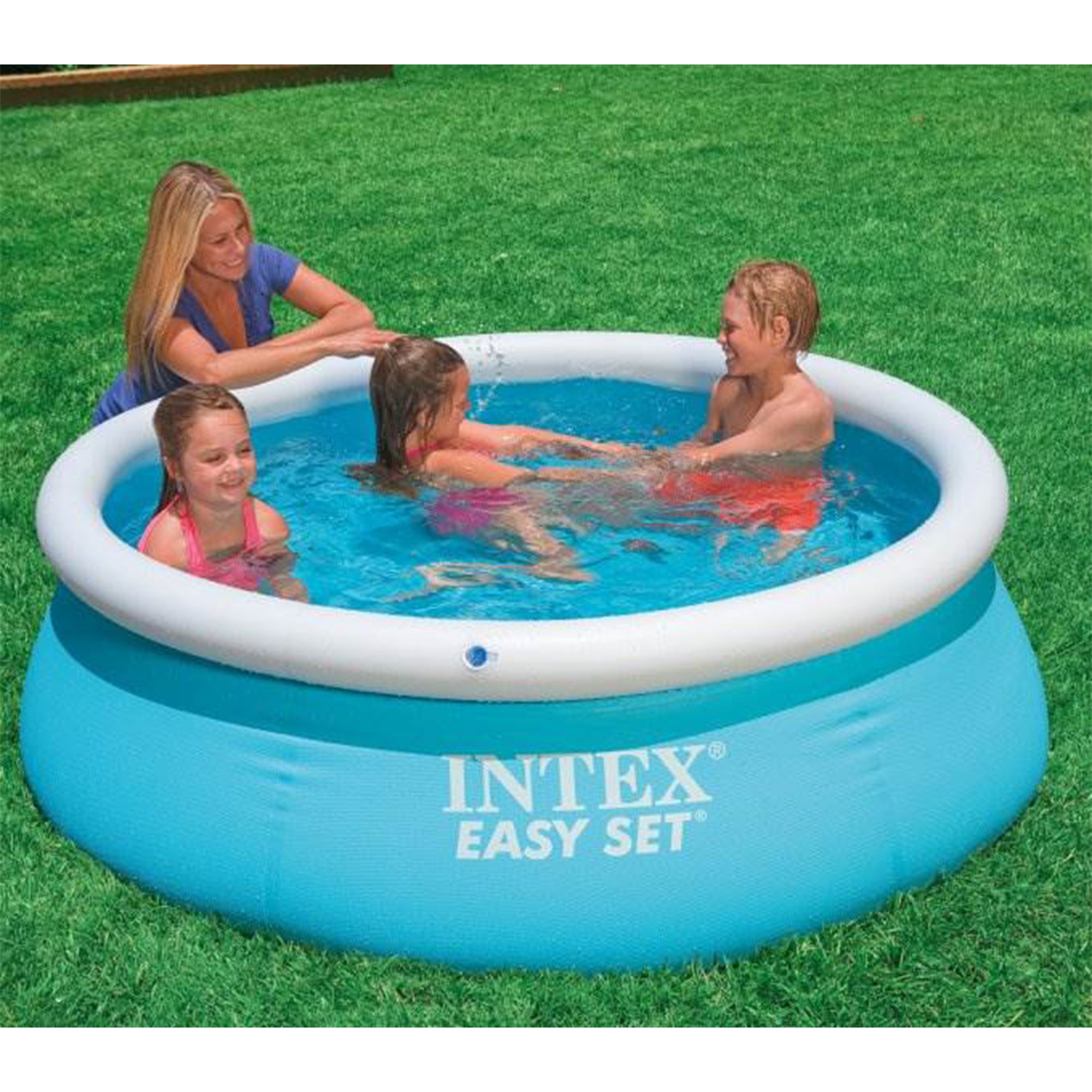 Intex 6' x 20" Easy Set Inflatable Outdoor Swimming Pool & Filter Pump, (2 Pack)
